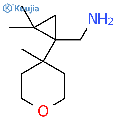 2,2-dimethyl-1-(4-methyloxan-4-yl)cyclopropylmethanamine structure