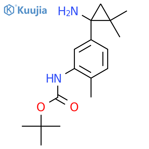 tert-butyl N-5-(1-amino-2,2-dimethylcyclopropyl)-2-methylphenylcarbamate structure