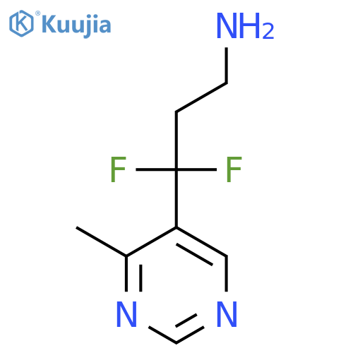 3,3-difluoro-3-(4-methylpyrimidin-5-yl)propan-1-amine structure