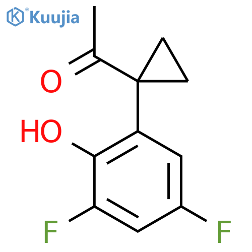 1-1-(3,5-difluoro-2-hydroxyphenyl)cyclopropylethan-1-one structure