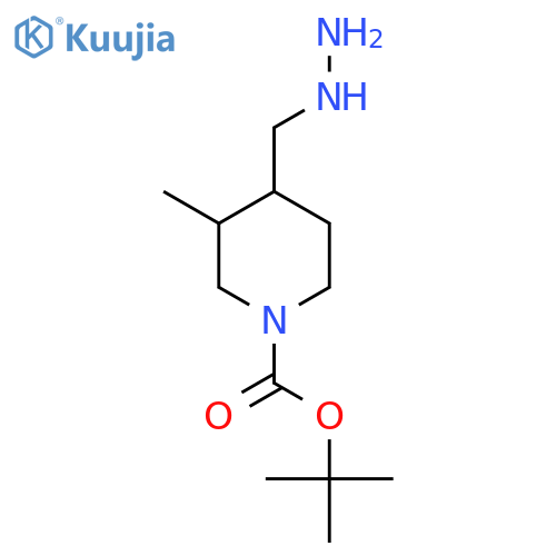 tert-butyl 4-(hydrazinylmethyl)-3-methylpiperidine-1-carboxylate structure