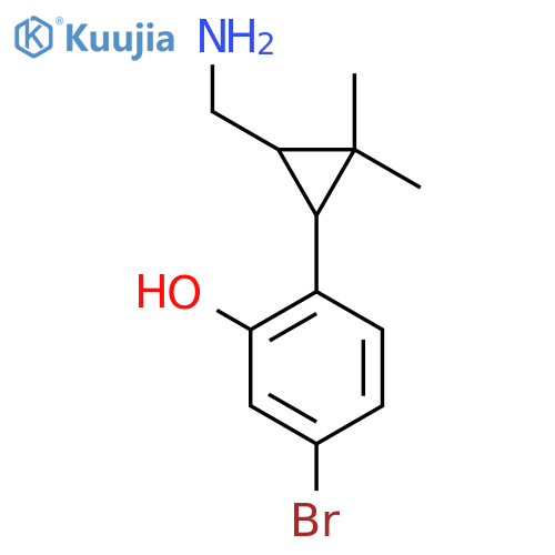 2-3-(aminomethyl)-2,2-dimethylcyclopropyl-5-bromophenol structure