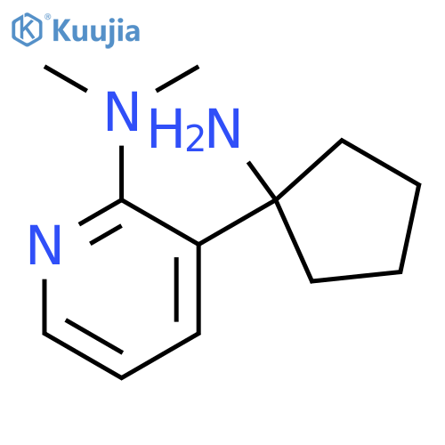 3-(1-aminocyclopentyl)-N,N-dimethylpyridin-2-amine structure