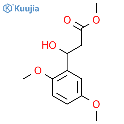 methyl 3-(2,5-dimethoxyphenyl)-3-hydroxypropanoate structure