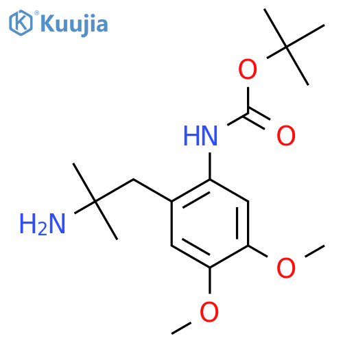 tert-butyl N-2-(2-amino-2-methylpropyl)-4,5-dimethoxyphenylcarbamate structure