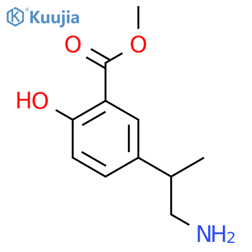 methyl 5-(1-aminopropan-2-yl)-2-hydroxybenzoate structure