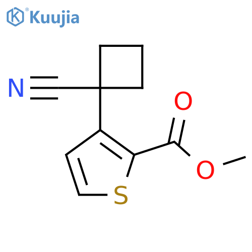 methyl 3-(1-cyanocyclobutyl)thiophene-2-carboxylate structure