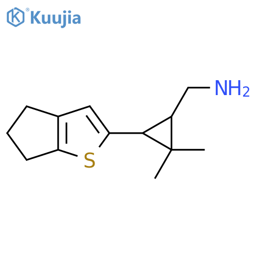 (3-{4H,5H,6H-cyclopentabthiophen-2-yl}-2,2-dimethylcyclopropyl)methanamine structure
