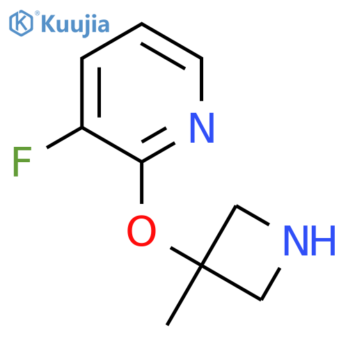3-fluoro-2-(3-methylazetidin-3-yl)oxypyridine structure