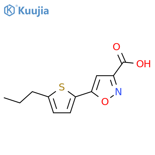 5-(5-propylthiophen-2-yl)-1,2-oxazole-3-carboxylic acid structure