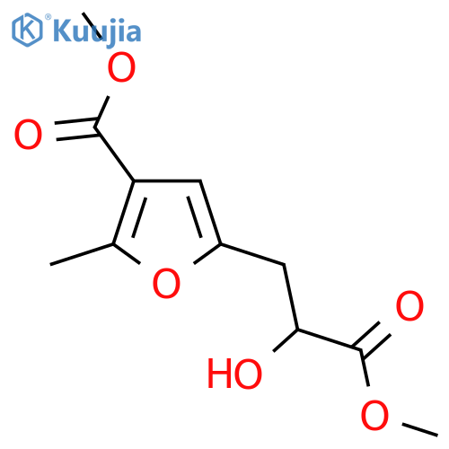 methyl 5-(2-hydroxy-3-methoxy-3-oxopropyl)-2-methylfuran-3-carboxylate structure