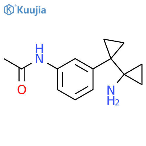 N-{3-1-(1-aminocyclopropyl)cyclopropylphenyl}acetamide structure