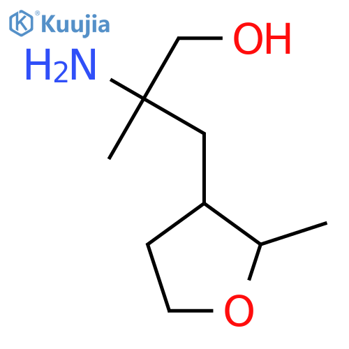 2-amino-2-methyl-3-(2-methyloxolan-3-yl)propan-1-ol structure