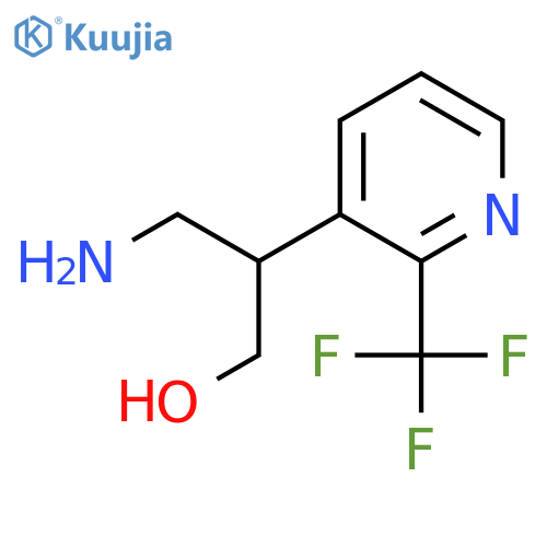 3-amino-2-2-(trifluoromethyl)pyridin-3-ylpropan-1-ol structure