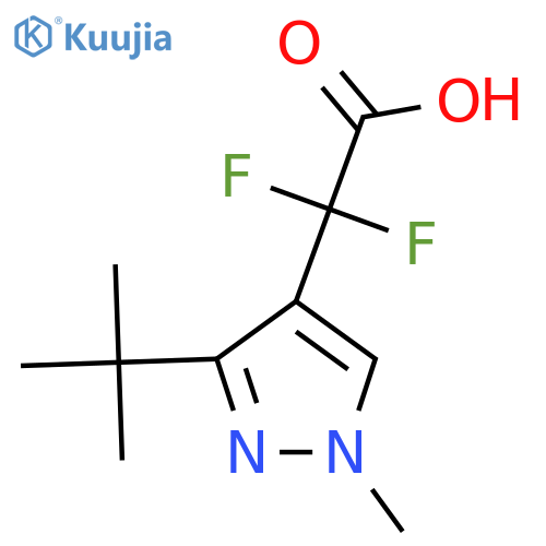 2-(3-tert-butyl-1-methyl-1H-pyrazol-4-yl)-2,2-difluoroacetic acid structure