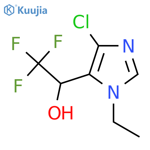 1-(4-chloro-1-ethyl-1H-imidazol-5-yl)-2,2,2-trifluoroethan-1-ol structure