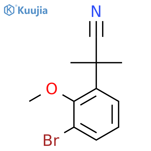 2-(3-bromo-2-methoxyphenyl)-2-methylpropanenitrile structure
