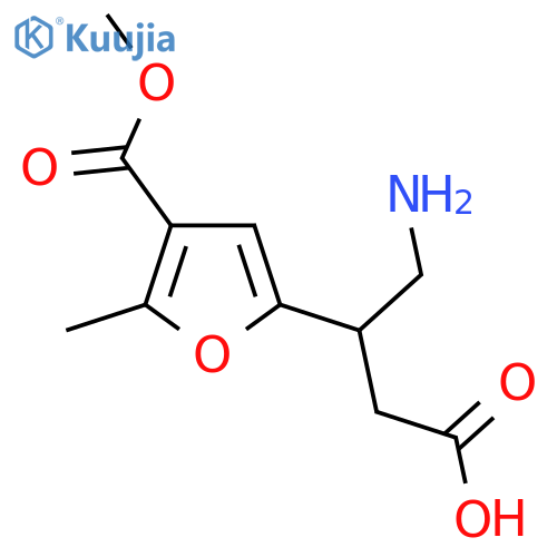4-amino-3-4-(methoxycarbonyl)-5-methylfuran-2-ylbutanoic acid structure