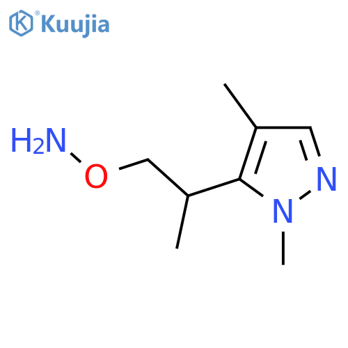 O-2-(1,4-dimethyl-1H-pyrazol-5-yl)propylhydroxylamine structure
