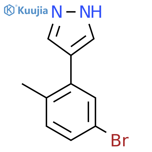 4-(5-bromo-2-methylphenyl)-1H-pyrazole structure