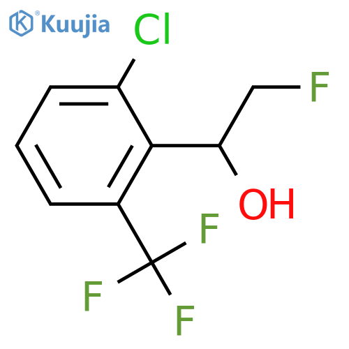 1-2-chloro-6-(trifluoromethyl)phenyl-2-fluoroethan-1-ol structure
