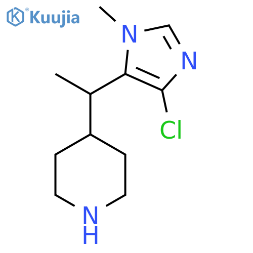 4-1-(4-chloro-1-methyl-1H-imidazol-5-yl)ethylpiperidine structure