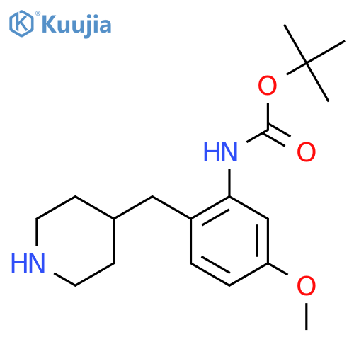 tert-butyl N-{5-methoxy-2-(piperidin-4-yl)methylphenyl}carbamate structure