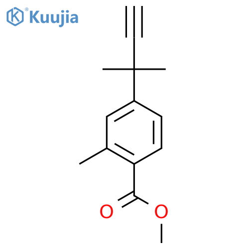 methyl 2-methyl-4-(2-methylbut-3-yn-2-yl)benzoate structure