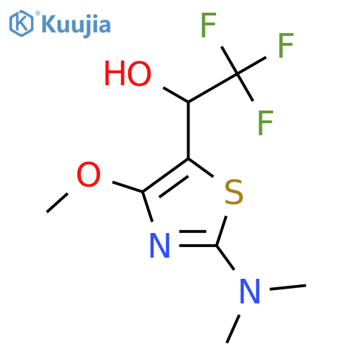 1-2-(dimethylamino)-4-methoxy-1,3-thiazol-5-yl-2,2,2-trifluoroethan-1-ol structure