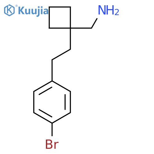 {1-2-(4-bromophenyl)ethylcyclobutyl}methanamine structure