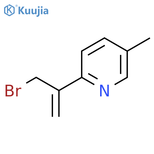 2-(3-bromoprop-1-en-2-yl)-5-methylpyridine structure