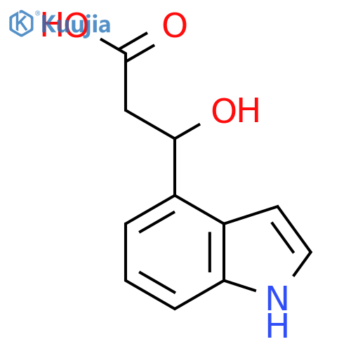 3-hydroxy-3-(1H-indol-4-yl)propanoic acid structure