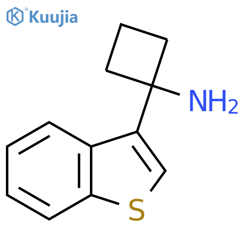1-(1-benzothiophen-3-yl)cyclobutan-1-amine structure
