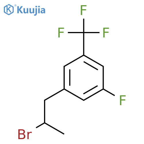1-(2-bromopropyl)-3-fluoro-5-(trifluoromethyl)benzene structure