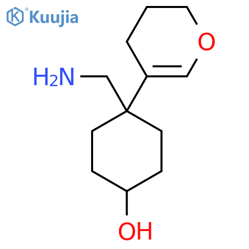 4-(aminomethyl)-4-(3,4-dihydro-2H-pyran-5-yl)cyclohexan-1-ol structure