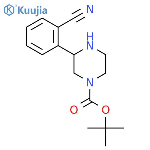 tert-butyl 3-(2-cyanophenyl)piperazine-1-carboxylate structure
