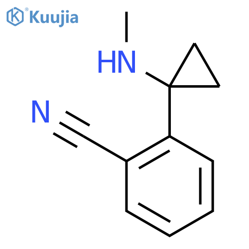 2-1-(methylamino)cyclopropylbenzonitrile structure