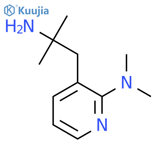 3-(2-amino-2-methylpropyl)-N,N-dimethylpyridin-2-amine structure