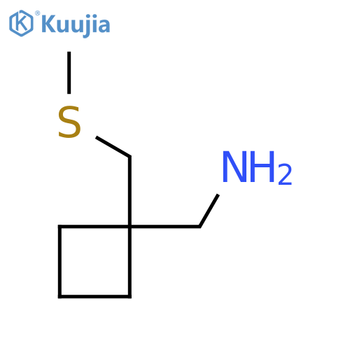 {1-(methylsulfanyl)methylcyclobutyl}methanamine structure