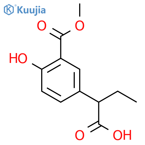 2-4-hydroxy-3-(methoxycarbonyl)phenylbutanoic acid structure