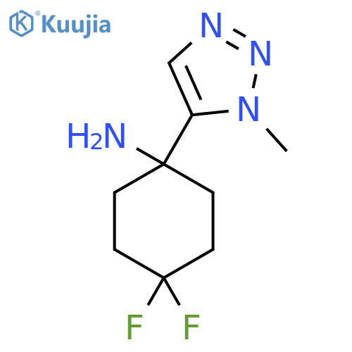 4,4-difluoro-1-(1-methyl-1H-1,2,3-triazol-5-yl)cyclohexan-1-amine structure