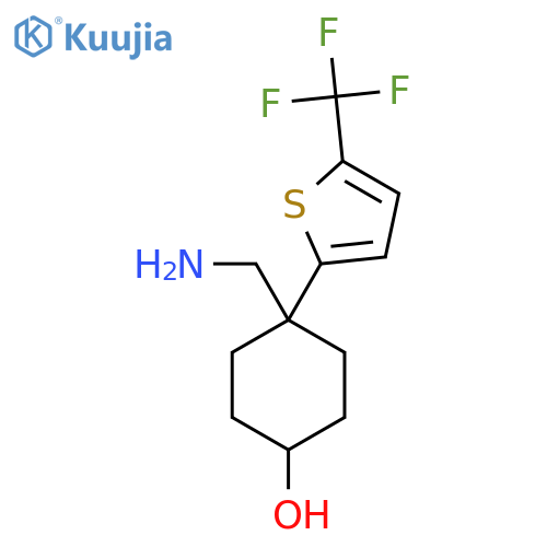 4-(aminomethyl)-4-5-(trifluoromethyl)thiophen-2-ylcyclohexan-1-ol structure