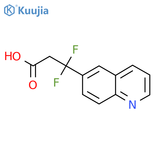 3,3-Difluoro-3-(quinolin-6-yl)propanoic acid structure