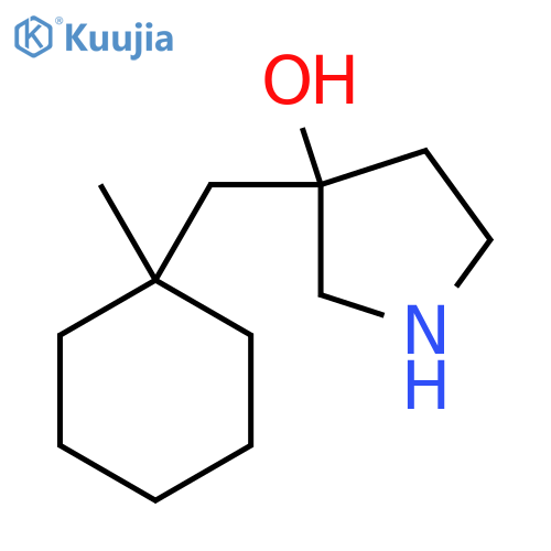 3-(1-methylcyclohexyl)methylpyrrolidin-3-ol structure