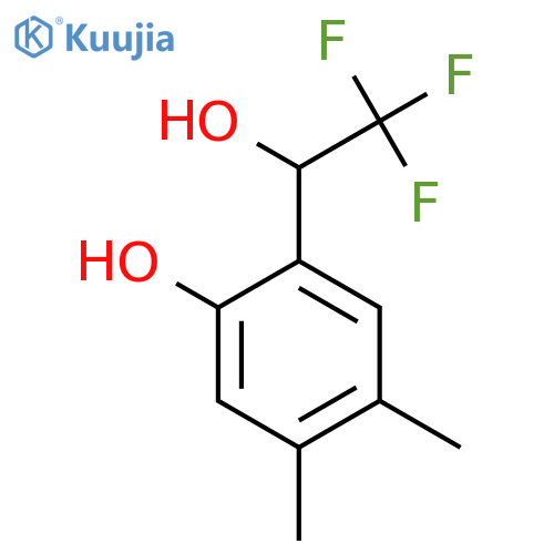 4,5-dimethyl-2-(2,2,2-trifluoro-1-hydroxyethyl)phenol structure