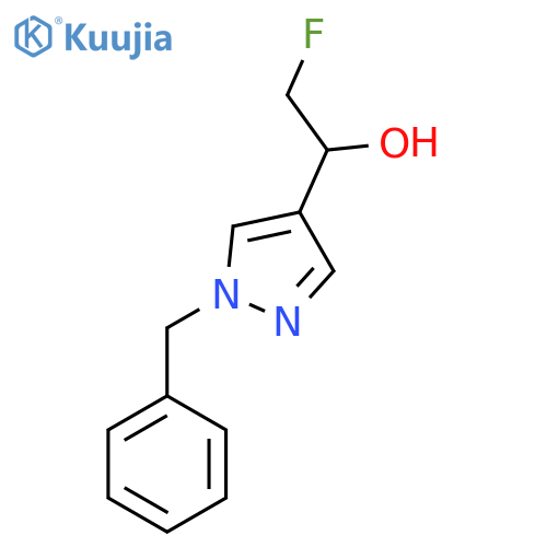 1-(1-benzyl-1H-pyrazol-4-yl)-2-fluoroethan-1-ol structure