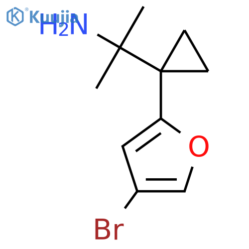 2-1-(4-bromofuran-2-yl)cyclopropylpropan-2-amine structure