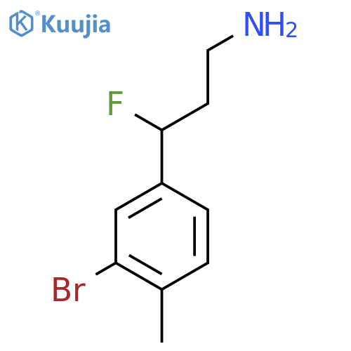 3-(3-bromo-4-methylphenyl)-3-fluoropropan-1-amine structure