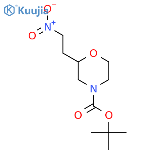 tert-butyl 2-(2-nitroethyl)morpholine-4-carboxylate structure