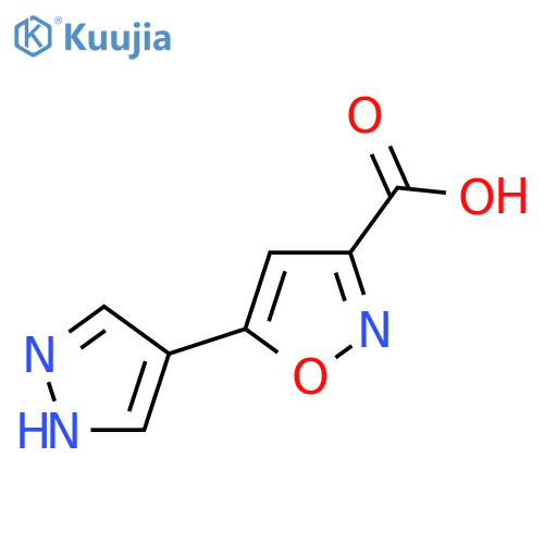 5-(1H-pyrazol-4-yl)-1,2-oxazole-3-carboxylic acid structure